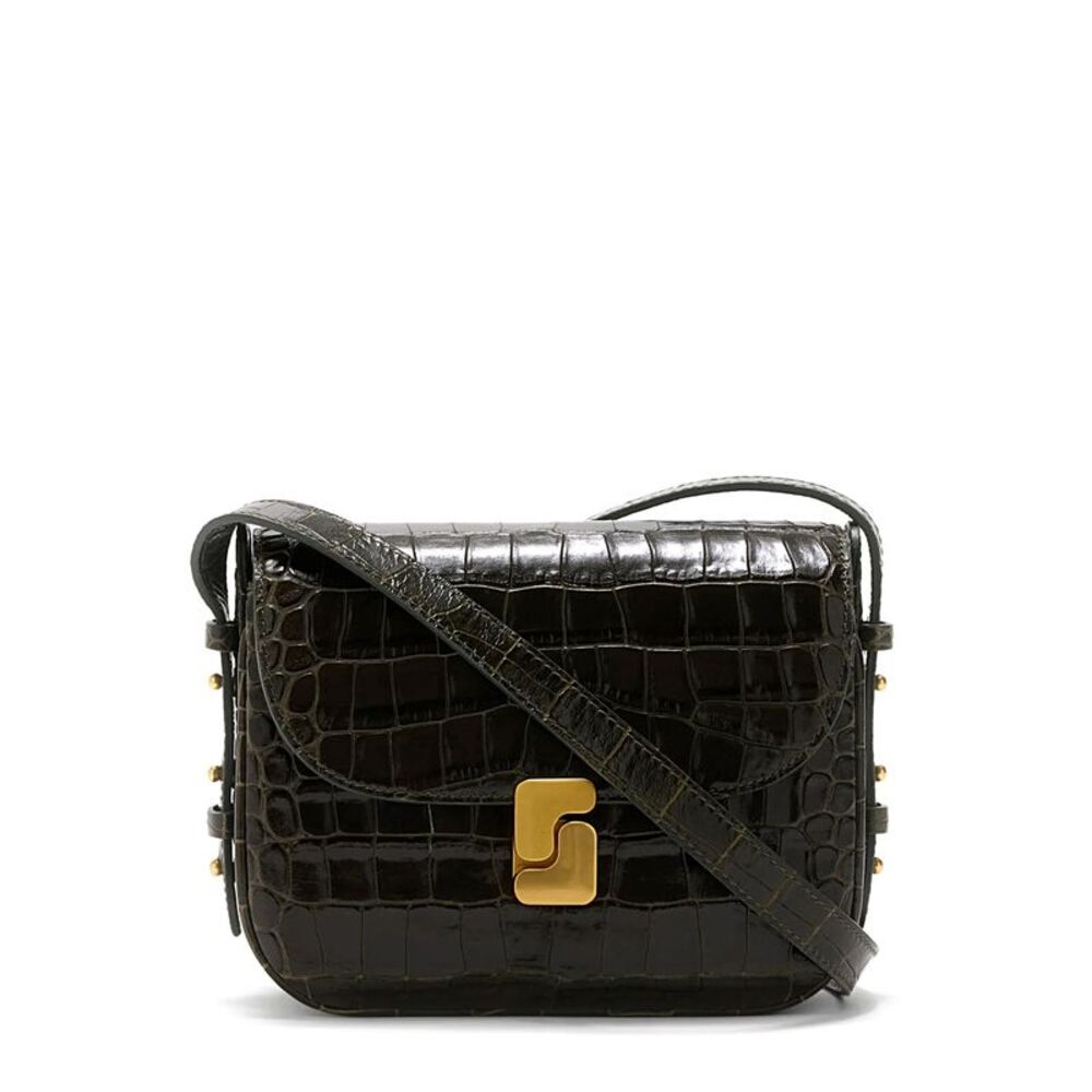 Soeur Women Bellissima Mini Is A Green Leather Crossbody Bag For Women
